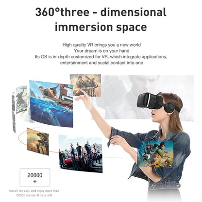 Visore per Realtà Virtuale VR, Occhiali 3D, Casco per Smartphone, Lenti, Dispositivi, Visore per Giochi su Cellulare
