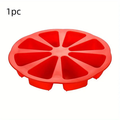 Set di stampi triangolari in silicone per torte - adatti a teglie da forno antiaderenti con 8 cavità, ideali per brownies, pancake, cupcake, ecc.
