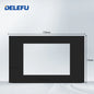DELEFU Presa Italiana Fai-da-te con USB Tipo C, Interruttore Campanello, 45A 20A, per Tende, Telefono, CAT5, TV, HDMI, SAT, Nera