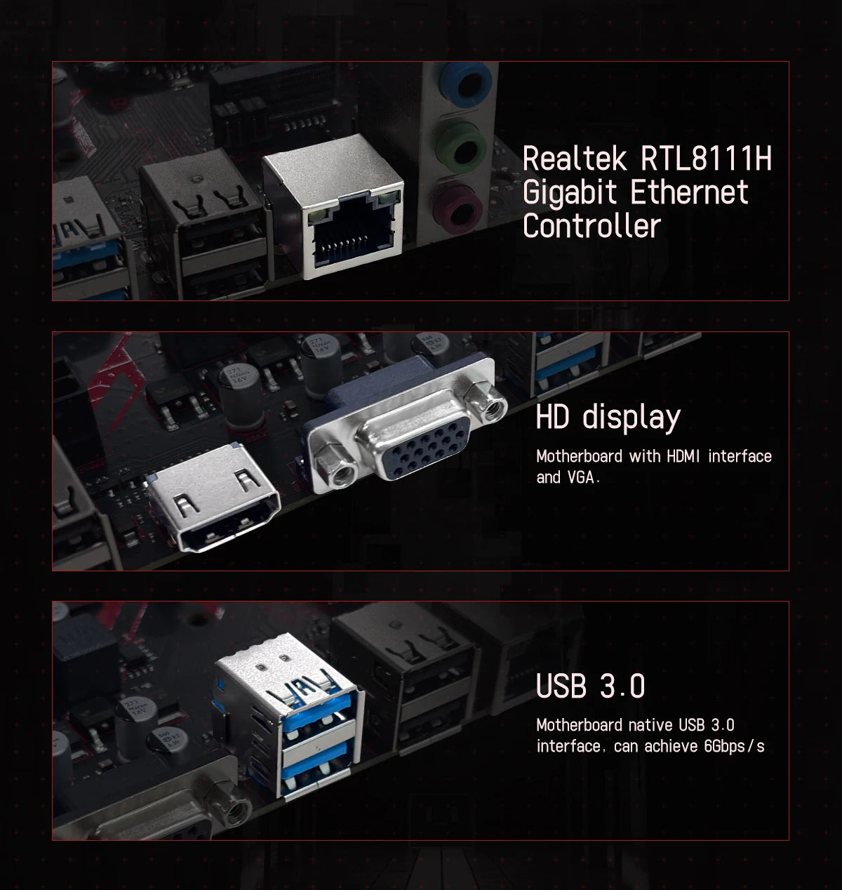 Scheda madre MACHINIST B75 X7 VB LGA1155 Supporto Dualchannel DDR3 RAM CoreI3/I5/I7 CPU 2/3Gen per computer da gioco USB3.0 SATA3.0