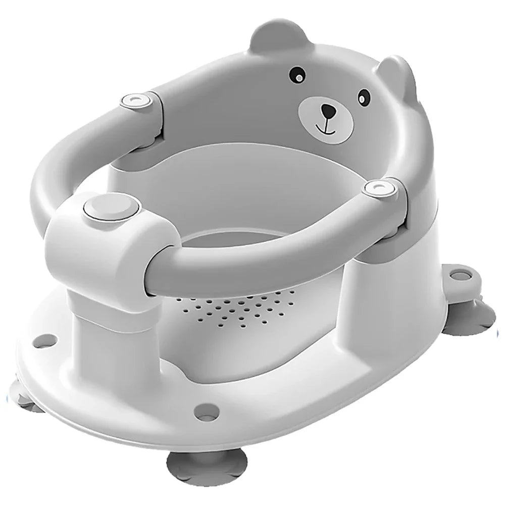 Seggiolino da bagno per neonati 6 mesi Plus. Sedia da bagno per bambini antiscivolo con orsetto carino Sedia da bagno sicura per neonati e neonati