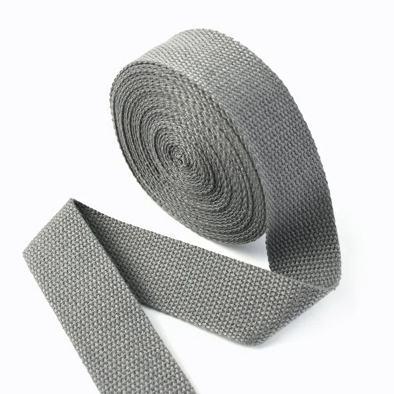 5 Metri 1.3mm 20-50mm Cotone Tessuti Nastro per Borsa Cinghia Zaino Etichetta Nastro Fascia Vestiti Bias Vincolante Accessori Per Cucire FAI DA TE
