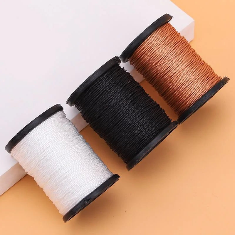 0,6 mm 50 metri 2 fili filo di nylon extra resistente riparazione tappezzeria in pelle filo per tappezzeria resistente per cucire a mano