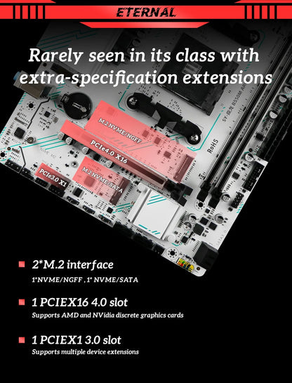 Scheda madre da gioco SOYO AMD B550M USB3.0 PCIE3.0 M.2 NVME Dual Channel DDR4 AM4 Socket supporta CPU Ryzen 5500 5600 5700X