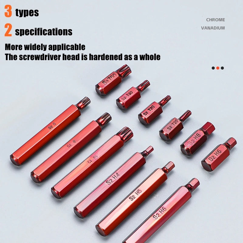 40 pezzi Torx Star Spline Set di punte a esagono incassato Kit di strumenti Cacciavite di precisione Bit Attrezzatura per garage Strumenti di riparazione professionali per auto