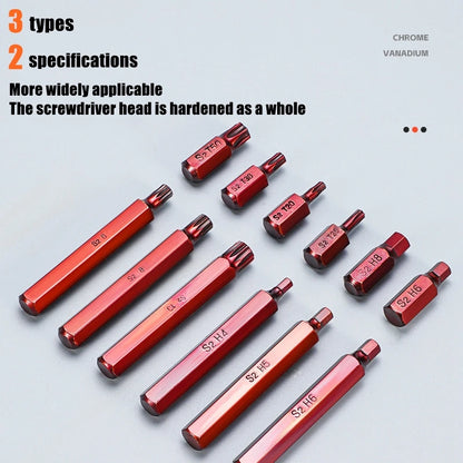 40 pezzi Torx Star Spline Set di punte a esagono incassato Kit di strumenti Cacciavite di precisione Bit Attrezzatura per garage Strumenti di riparazione professionali per auto