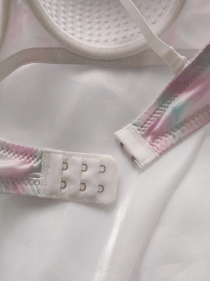 Nuovo design mimetico rosa dolce di vendita caldo con anello in acciaio che raccoglie tirare e reggiseno anti-cedimento A2139