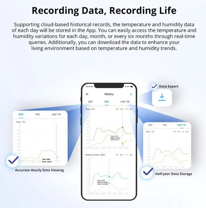 SONOFF SNZB-02P SNZB 02P Sensore Zigbee di temperatura e umidità Sonoff Zigbee Bridge per EWeLink APP Alexa Home Assistant