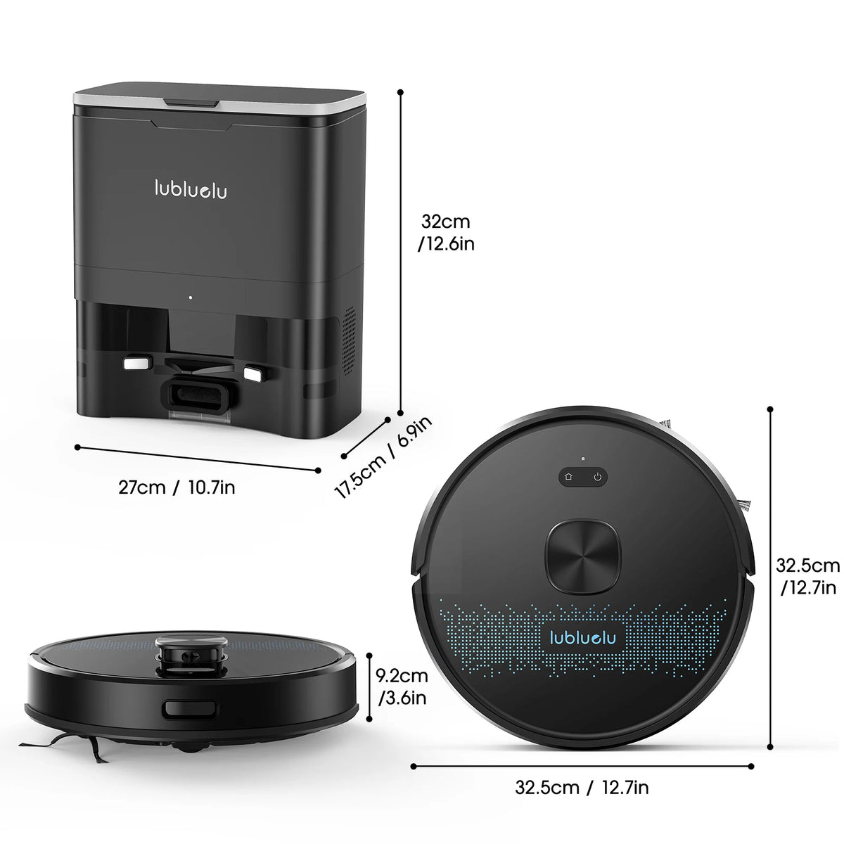 Lubluelu SL60 Max+ 4500Pa Robot Aspirapolvere e Lavapavimenti con Ricarica Automatica per Peli di Animali, Tappeti e Pavimenti Duri