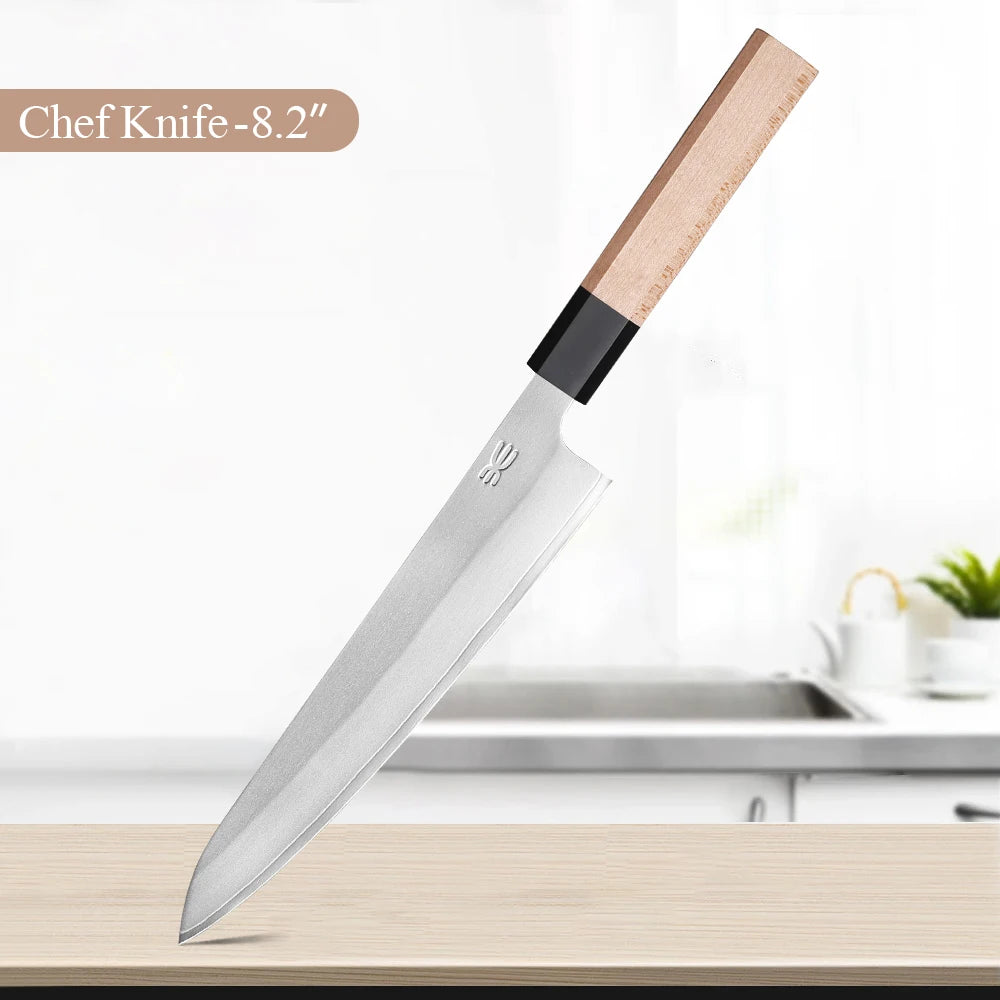 Set di coltelli da cucina in stile giapponese da 1 o 5 pezzi, coltello da chef in acciaio inossidabile composito a 3 strati, Nakiri Santoku, utensili da cucina multiuso