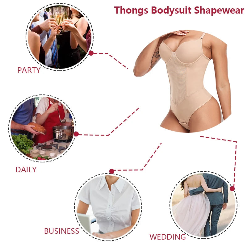Perizoma Body Shapewear Donna Full Body Shaper Vita Trainer Ossa d'acciaio Pancia Controllo Biancheria intima Pancia piatta Sottoseno Corsetto