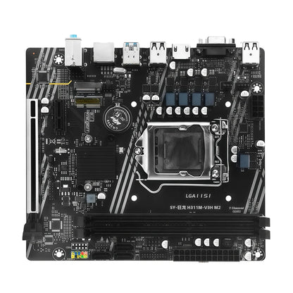 Scheda Madre SOYO H311M DDR3 per Gaming con CPU I3 6100, Memoria RAM 16G (8G*2), LGA1151, TPM2.0, Combo PC Desktop per Ufficio, PCIE3.0X16 VGA