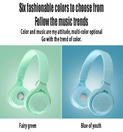 Cuffie Bluetooth Hi-Fi Wireless Over-Ear con Microfono e Riduzione del Rumore, Comode per Viaggi e Uso Domestico