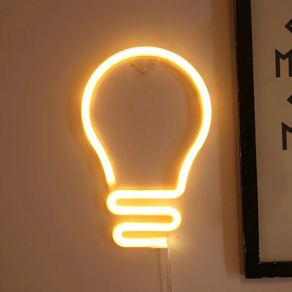 1 pezzo, luce al neon decorativa per un'atmosfera artistica moderna, decorazione da parete per feste natalizie, regalo per matrimoni, scene di laurea, alimentata tramite USB o a batteria (batteria non inclusa)