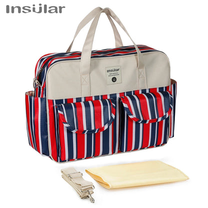 Borsa per pannolini impermeabile di nuovo stile borsa da viaggio Messenger di grande capacità borse multifunzionali per passeggino madre maternità