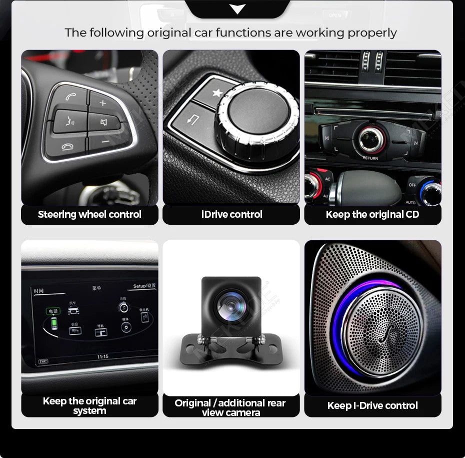 Schermo da 8,8 pollici, stile originale, sistema multimediale wireless con CarPlay e Android Auto per Audi Q5 2010-2017, 4G LTE, WiFi, BT, navigazione GPS, autoradio Android, lettore video 4K.