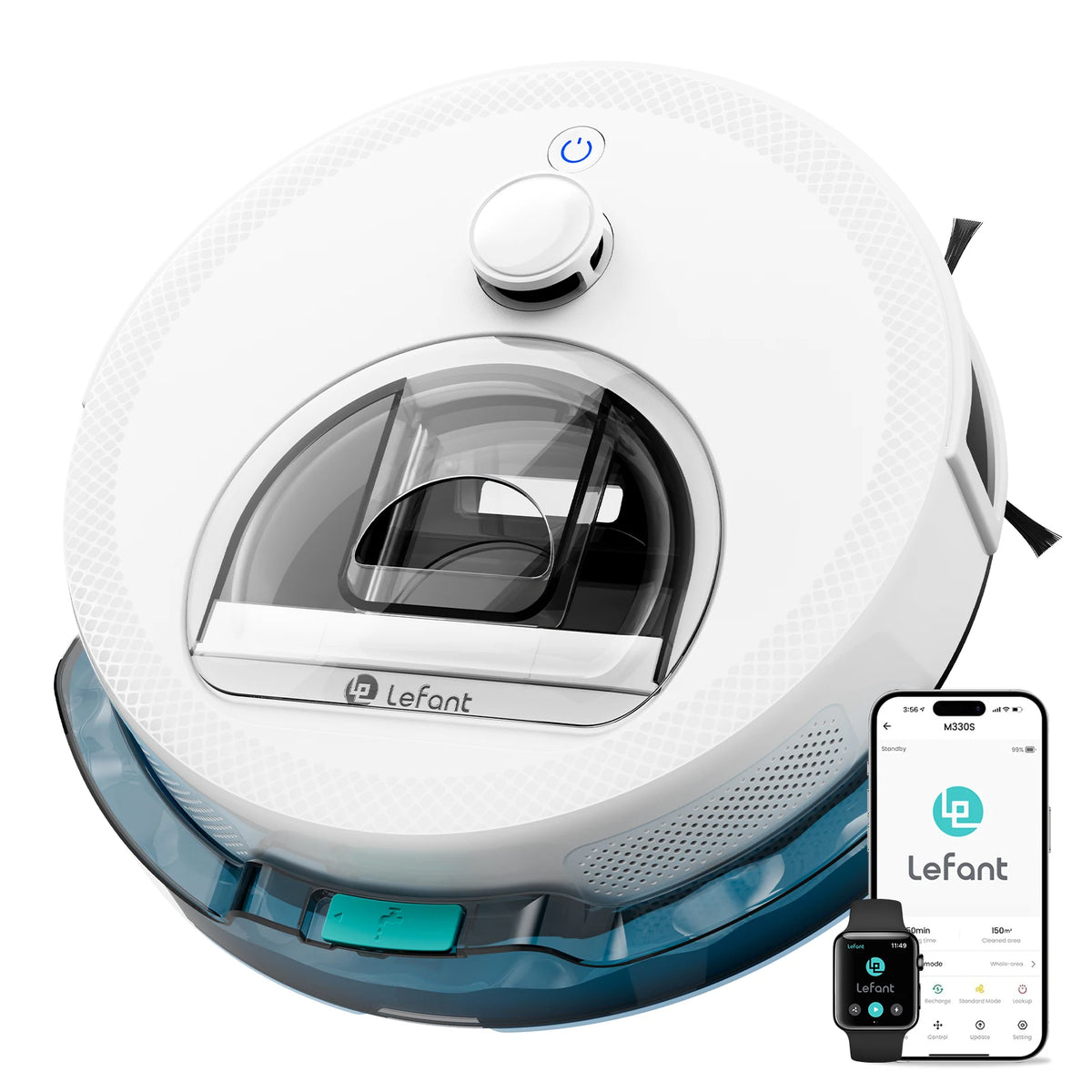 LEFANT M330 Pro M330S Robot aspirapolvere  con mappatura, navigazione dToF, sistema di prevenzione ostacoli PSD, aspirazione 5000Pa, Alexa/APP/WiFi