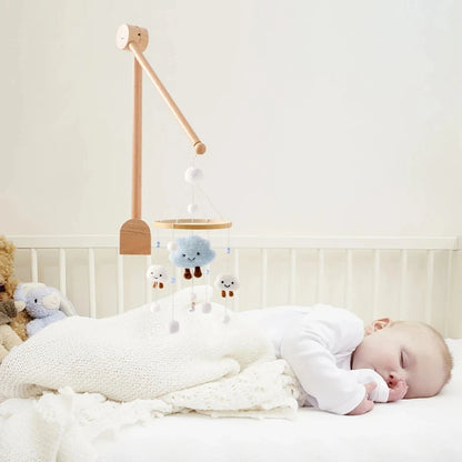 Carillon girevole per neonati Culla Imitazione Colore legno Appeso Sonaglio Bambino Lenitivo Giocattoli musicali 0-12 mesi Regalo per bambini