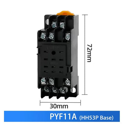 10 pz per relè di controllo miniaturizzati all'ingrosso piccolo relè intermedio AC 12V DC C24 AC220 HH52P HH53P HH54P HH62P HH63P HH64P