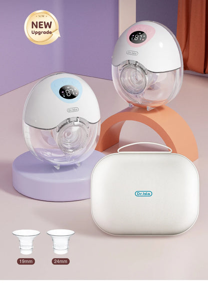 MAMIJOY Tiralatte elettrico indossabile 4 modalità 36 livelli di aspirazione Mani libere 35dB Tiralatte a basso rumore Allattamento al seno EB50 eEB50D