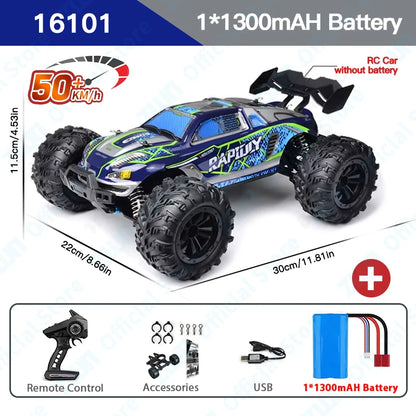 ZWN 1:16 70KM/H o 50KM/H Auto RC 4WD con LED, Auto Telecomandate ad Alta Velocità, Monster Truck da Drift per Bambini Vs Wltoys 144001 Giocattoli