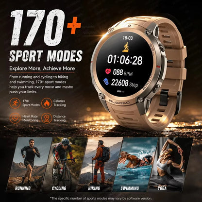 2026 NUOVO Smartwatch con Mappe Offline per Uomo, Display AMOLED HD da 1,43 Pollici, GPS Esterno Integrato, Bussola, Altimetro, Impermeabile 5ATM, Orologio Sportivo per Nuoto, Ciclismo e Corsa