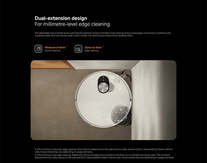 Versione Globale Xiaomi Robot Vacuum 5 Pro Video HD Chiamate Unidirezionali Aspirazione 20000Pa Aspirapolvere Anti-groviglio Senza Problemi Stazione Base Autopulente Mop Estensibile e Spazzola Laterale Controllo Intelligente