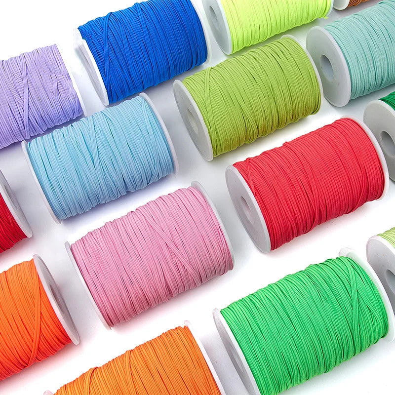 3mm 6mm Elastico colorato Elastico per cucire Nastro elastico Elastico in spandex Fascia per cucire Tessuto Accessori per indumenti fai da te 10 anni