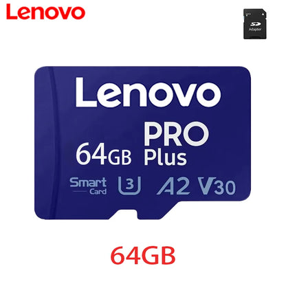 Scheda Micro SD ad alta velocità Lenovo, 1 TB, 512 GB, classe V30, U3, scheda di memoria Micro SD da 256 GB, per la registrazione di video in 4K, scheda TF per droni e action cam.