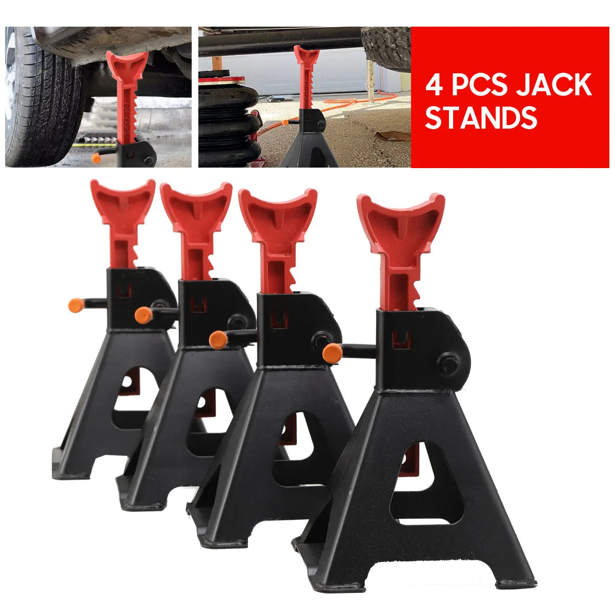 4 supporti per sollevamento ruote auto, 3 tonnellate, cavalletti di sicurezza per riparazioni auto, staffa di supporto per pneumatici, telaio di supporto