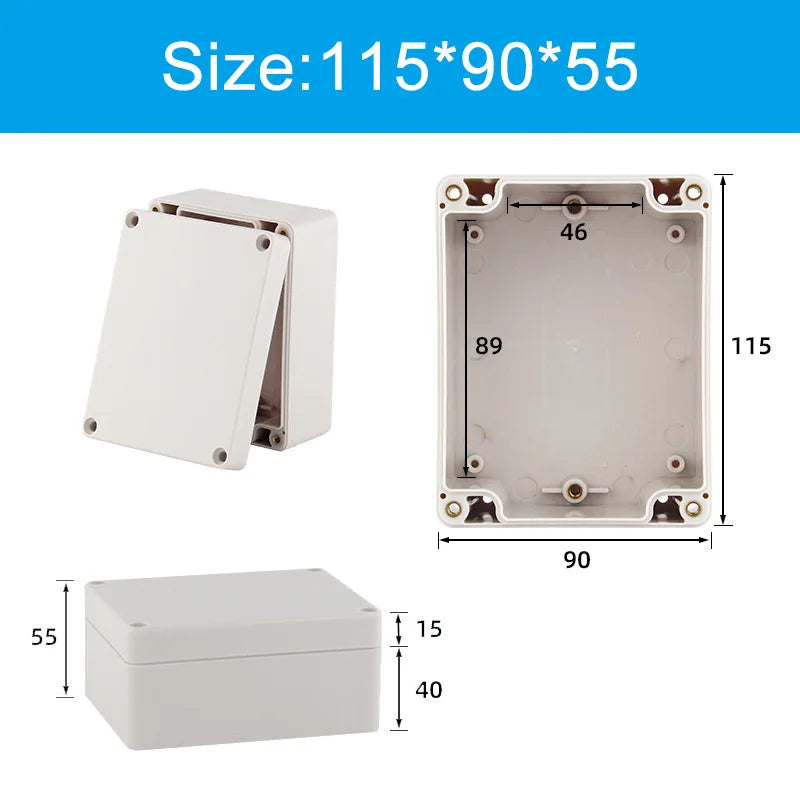 Scatola di giunzione in plastica ABS serie F Cavo a vite Scatola di giunzione impermeabile personalizzata Custodia per scatola di giunzione elettrica esterna Ip66