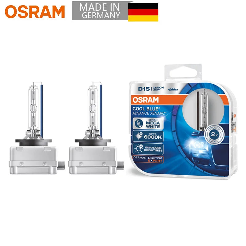 OSRAM HID D3S D1S D2S D4S Cool Blue Advance CBA Xenon Super White Faro per auto Fascio alto/basso Originale 6000K12V 35W (2 pezzi)