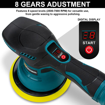 Gisha Cordless Car Polisher 8 Marce Regolabile Auto Elettrica Ceretta Levigatura Sigillatura Smalto Strumento di Potere Fit Makita 18v Batteria Spille