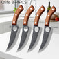 Coltello da Macellaio Professionale Forgiato a Mano con Manico in Legno, Coltello da Disosso in Acciaio Inossidabile, Coltello da Cucina Full Tang