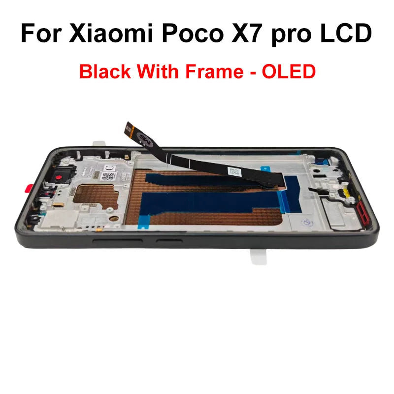 Display OLED da 6,67" per Xiaomi Poco X7 LCD 24095PCADG, display touch digitizer per Poco X7 Pro, schermo 2412DPC0AG, parti di assemblaggio