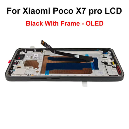 Display OLED da 6,67" per Xiaomi Poco X7 LCD 24095PCADG, display touch digitizer per Poco X7 Pro, schermo 2412DPC0AG, parti di assemblaggio