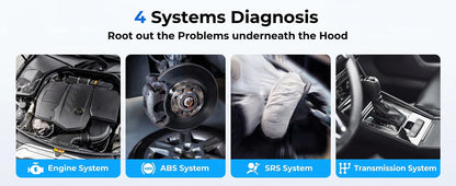 Topdon Strumento diagnostico per auto 4 sistemi OBD2 Scanner diagnostico Motore ABS SRS Airbag Strumento di scansione automatica Lettore di codici ArtiDiag500