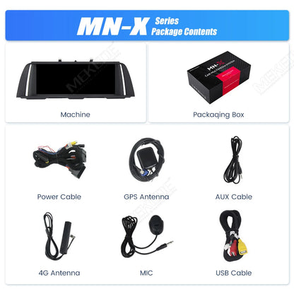 Autoradio Android 2026 con CarPlay Wireless, Android Auto, Mirroring, Navigazione GPS per BMW Serie 5 F10 F11 2011-2017, Schermo Touch da 10,25 pollici, ROM da 128GB, Lettore Video 4K, Schermo con Display per Telecamera Poste
