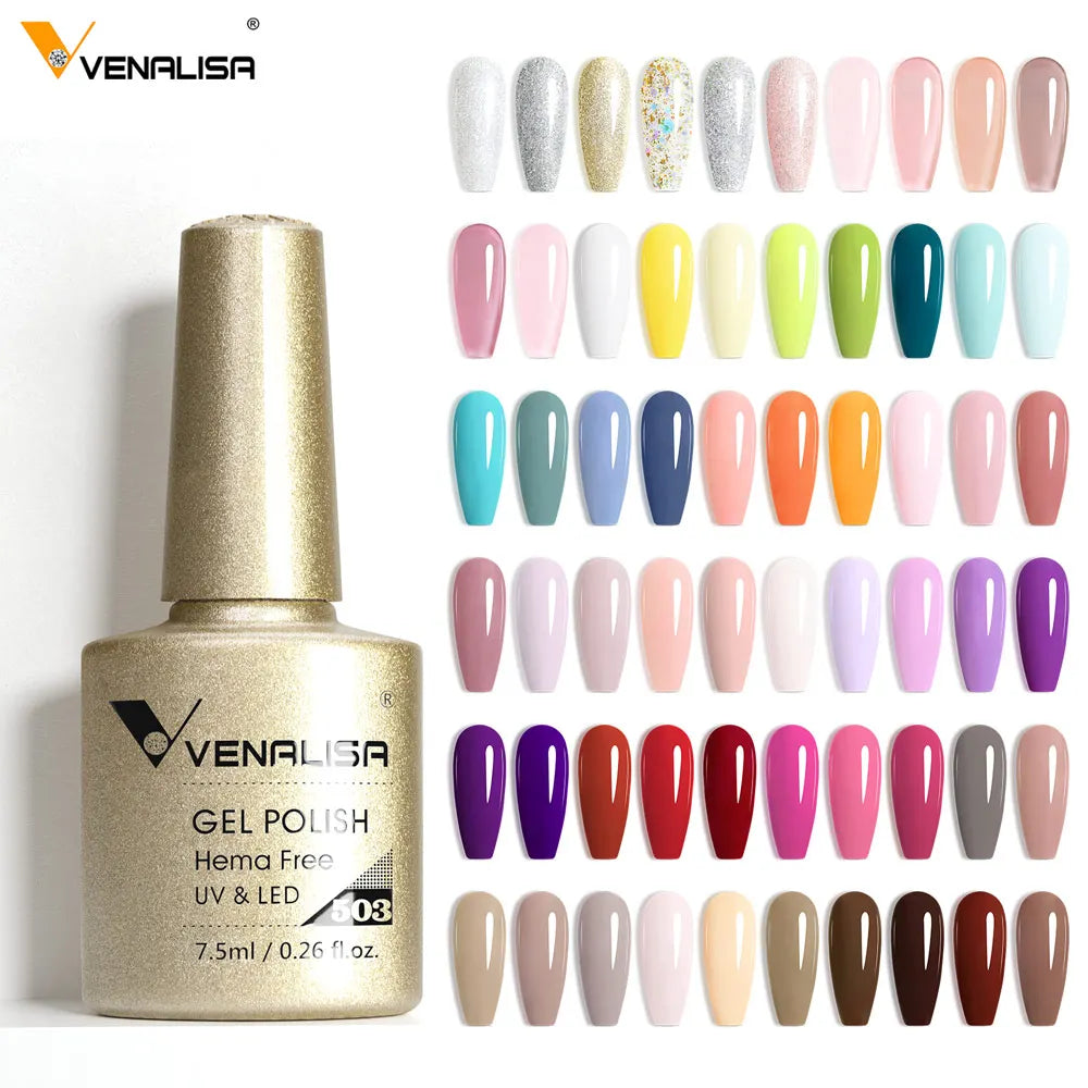 VENALISA Smalto gel per unghie da 7,5 ml Sparkle Glitter Diamante Brillante Colori estivi Semi permanente Soak off Vernice gel per unghie UV LED