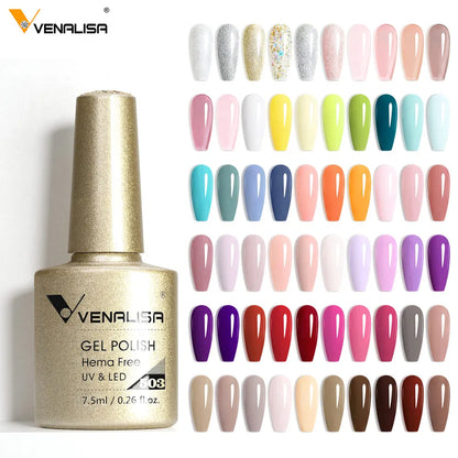 VENALISA Smalto gel per unghie da 7,5 ml Sparkle Glitter Diamante Brillante Colori estivi Semi permanente Soak off Vernice gel per unghie UV LED