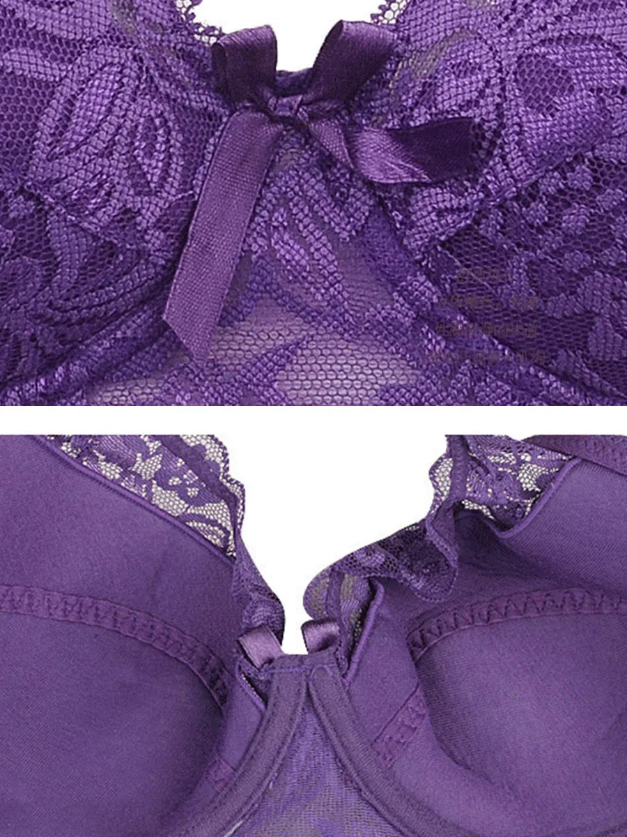 Reggiseno sottile a copertura totale, senza ferretto, regolabile, in pizzo, per taglie forti, copri seno, coppe B C D, reggiseno in pizzo taglie grandi 2028