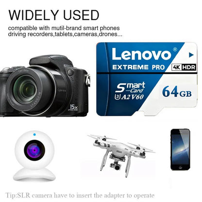 Scheda Micro SD Lenovo 1TB 512GB, scheda SD ad alta velocità 256GB 128GB, scheda TF UHS‑I, scheda di memoria impermeabile per dash cam, telecamere di videosorveglianza, Nintendo Switch.