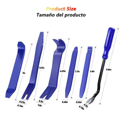 Kit di attrezzi per smontaggio auto iLMH, kit in plastica per rimozione pannelli, clip, finiture, radio, cruscotto, audio, attrezzi per installazione e riparazione