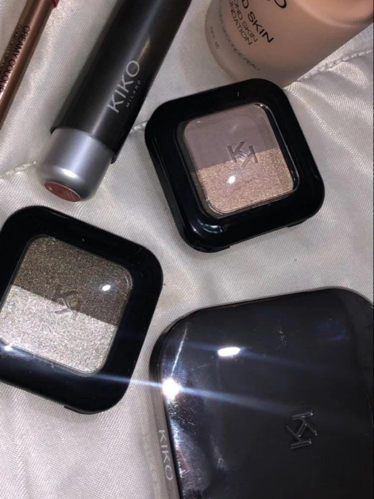 KIKO Milan Collezione Trucco Palette Contouring e Illuminante 3 Colori Cipria Fissante Ombretto Set per Principianti per Contouring e Fondotinta