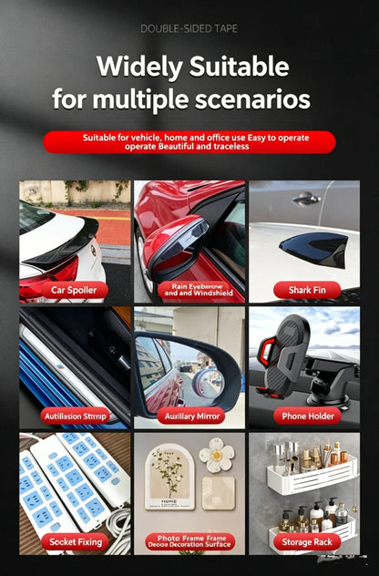 3M 10 pezzi 5108 Nastro biadesivo quadrato/rotondo, adesivo per fissaggio forte, nastro ad alta viscosità senza tracce, nastro speciale per fissaggio auto