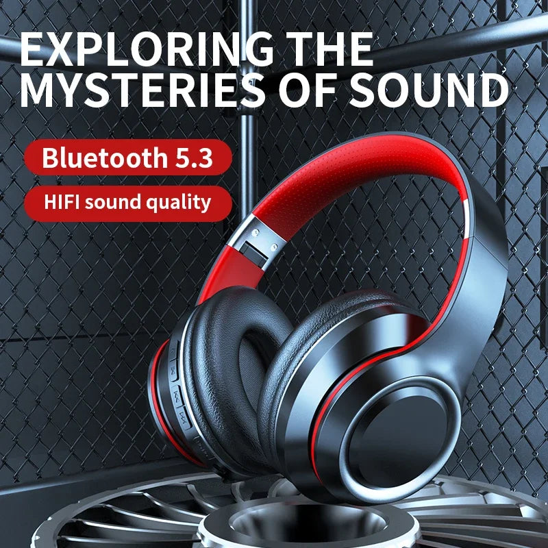 Nuovissime Cuffie Wireless Shoumi, Auricolari Bluetooth, Grandi Caschi con Microfono, Supporto per Scheda TF, Riproduzione Mp3 e Schermo Display