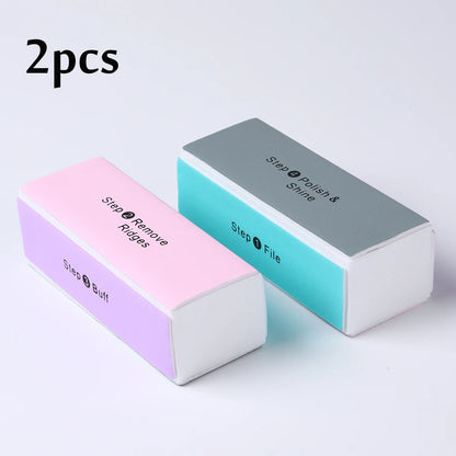 Tamponi per unghie in spugna a 4 lati Blocco per levigatura colorato Levigatura Lucidatura Lima per unghie Strumento professionale per manicure per unghie su 4 lati