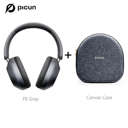 Picun F6 Cuffie wireless con cancellazione attiva del rumore Monitoraggio della testa Audio 3D 40mm Cuffie Bluetooth ANC ad alta risoluzione Controllo APP HIFI