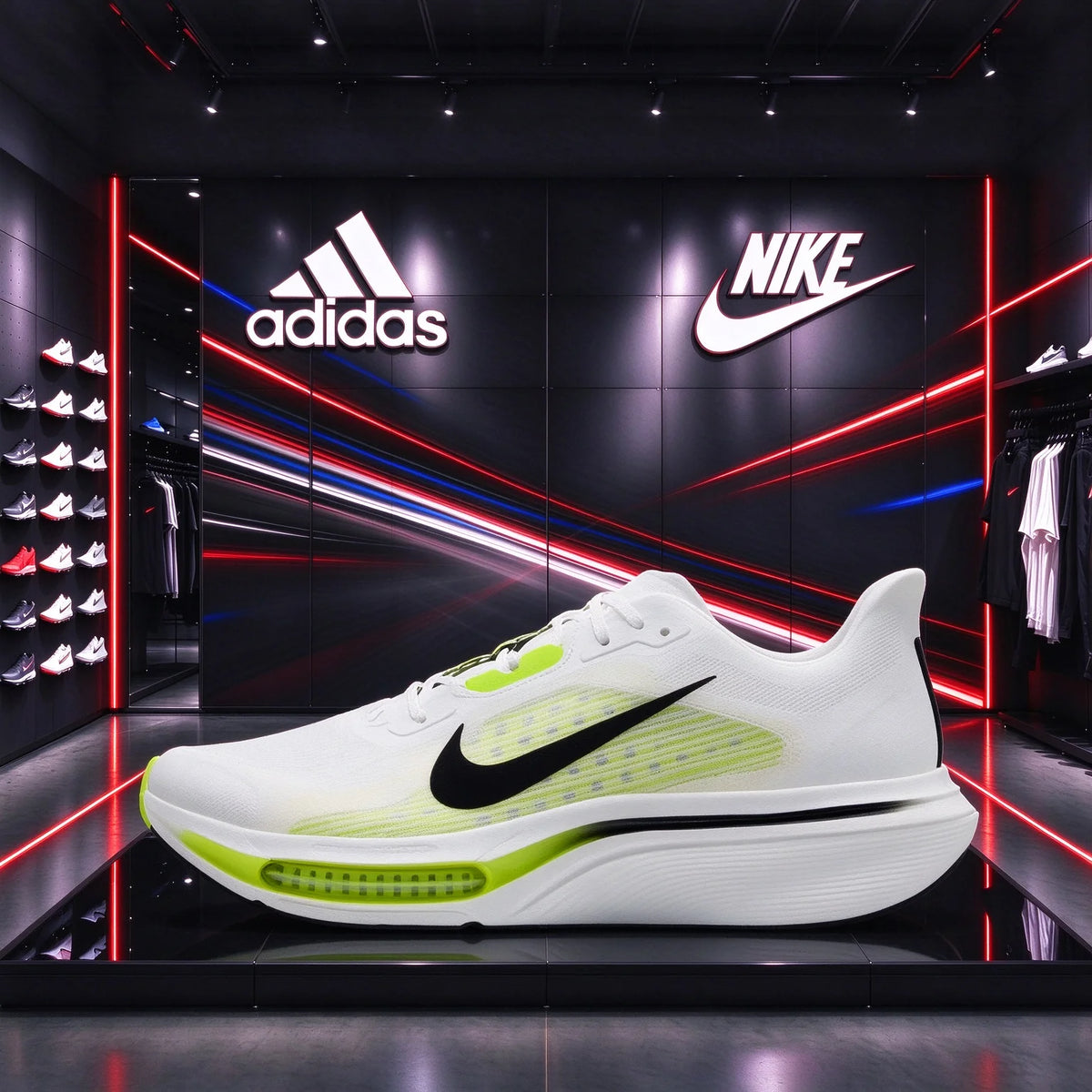 Nike Pegasus Plus 2, scarpe da corsa versatili, modello basso, da uomo, bianche, nere e gialle, IM2541-101.