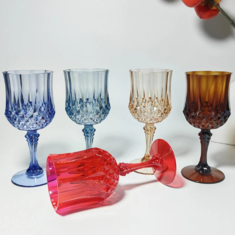 1Pc 220ml Bicchieri Da Vino Del Partito di Plastica Calice di Champagne Cocktail Flauti Tazza Calice di Birra Tazze di Whisky per Banchetti Matrimonio Tostatura